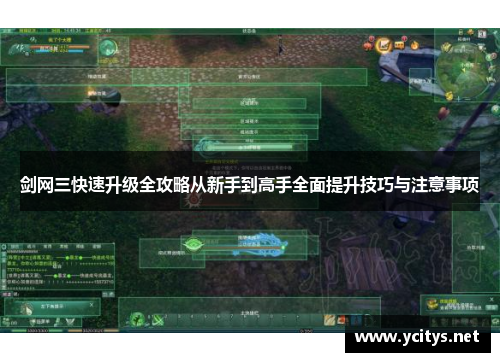 剑网三快速升级全攻略从新手到高手全面提升技巧与注意事项